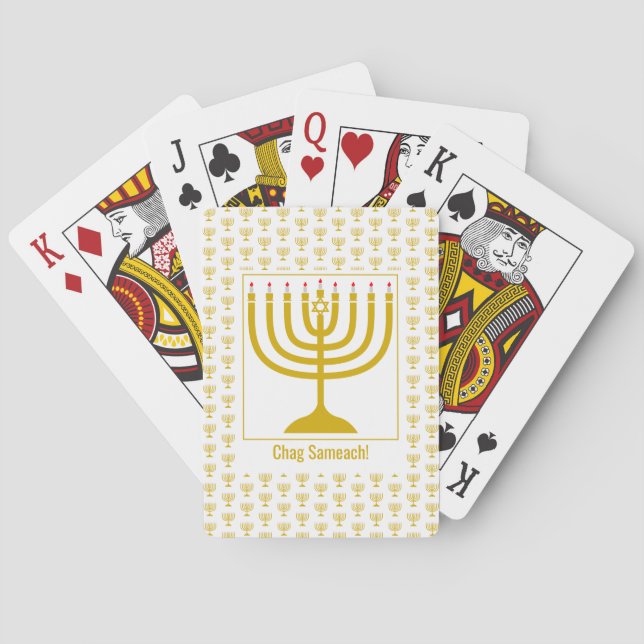 Hanukkah MENORAH Playing Cards (Back)