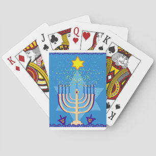 hanukkah menorah playing cards
