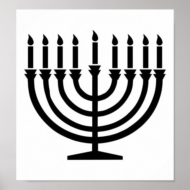 Hanukkah Menorah Poster (Front)