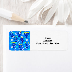 Hanukkah Menorah  Return Address Label