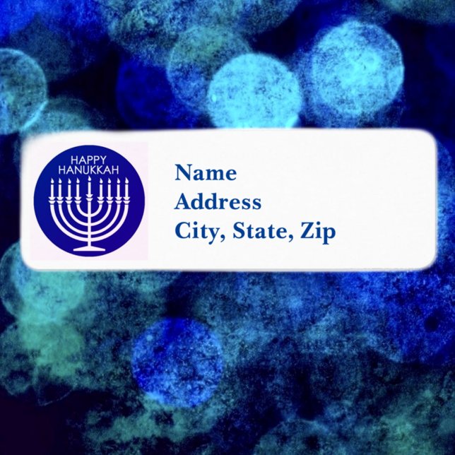 Hanukkah  Menorah Return Address Label (Creator Uploaded)