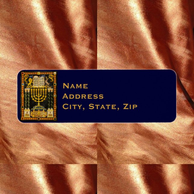 Hanukkah Menorah Return Address Label (Creator Uploaded)