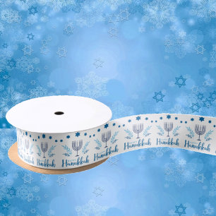 Hanukkah menorah Ribbon Satin Ribbon