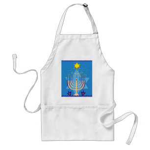 hanukkah menorah standard apron