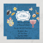 Hanukkah Menorah with Candles Invitation<br><div class="desc">Hanukkah Menorah with Candles Invitation. A welcoming invitation to your Hanukkah celebration.</div>