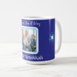 HANUKKAH message PHOTO CARD Coffee Mug<br><div class="desc">Add your photo and customise your Holiday Season message.
 I love painting and design! I hope you enjoy my artwork.</div>