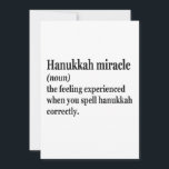 Hanukkah Miracle Funny Chanukah Jewish Definition  Invitation<br><div class="desc">Hanukkah, jewish, jew, chanukah, dreidel, gift, birthday, groovy, christmas, menorah</div>