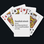 Hanukkah Miracle Funny Chanukah Jewish Definition  Playing Cards<br><div class="desc">Hanukkah, jewish, jew, chanukah, dreidel, gift, birthday, groovy, christmas, menorah</div>