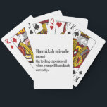 Hanukkah Miracle Funny Chanukah Jewish Definition  Playing Cards<br><div class="desc">Hanukkah, jewish, jew, chanukah, dreidel, gift, birthday, groovy, christmas, menorah</div>