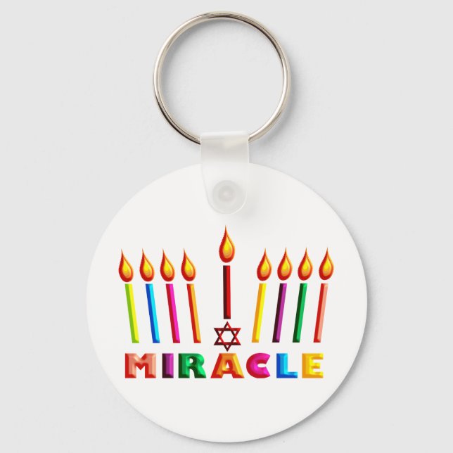 Hanukkah Miracle Key Ring (Front)