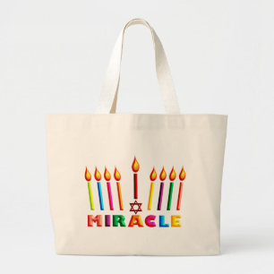 Hanukkah Miracle Large Tote Bag