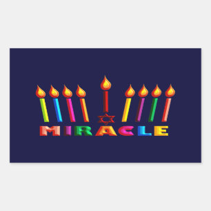 Hanukkah Miracle Rectangular Sticker
