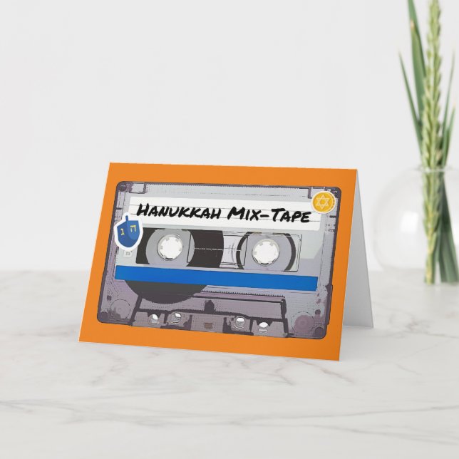 Hanukkah Mix-Tape Holiday Card (Front)