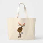 Hanukkah moose! large tote bag<br><div class="desc">This little cartoon moose Menorah is wishing you a Moosed Happy Hanukkah!</div>