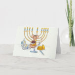 Hanukkah Mouse Holiday Card<br><div class="desc">This little mouse has found some Hanukkah treats!</div>