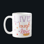 Hanukkah Mug "Live Laugh Love a latke" Multicolor<br><div class="desc">Multicolor, Fun Hanukkah mug. "Live, Laugh, Love a latke! Chanukah Mug. Personalise by deleting, "Happy Chanukah, Bubbie! Love, Amy & Jason", then choose your favourite font style, size, colour and wording to personalise your mug! Create a simply simple gift by adding some goodies to the mug, wrap it with cellophane...</div>