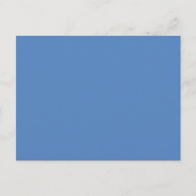 Hanukkah Muted Blue Solid Holiday Colour Postcard (Front)