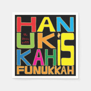 Hanukkah Napkin Personalise "Hanukkah Is Funukkah"