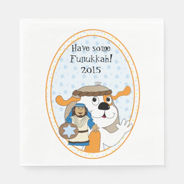 Hanukkah Napkins Luncheon Standard Personalise (Front)