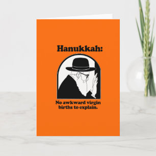 Hanukkah - No awkward virgin births Holiday Card