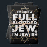Hanukkah Not Full Blooded Jew Jewish Chanukah Wrapping Paper Sheet<br><div class="desc">Hanukkah Not Full Blooded Jew Jewish Chanukah</div>