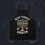 Hanukkah Not Today Santa Jewish Chanukah  Apron<br><div class="desc">Hanukkah Not Today Santa Jewish Chanukah</div>