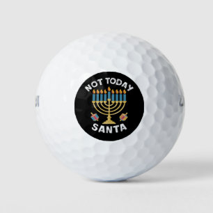 Hanukkah Not Today Santa Jewish Chanukah Golf Balls