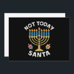 Hanukkah Not Today Santa Jewish Chanukah  Invitation<br><div class="desc">Hanukkah Not Today Santa Jewish Chanukah</div>