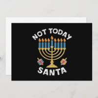 Hanukkah Not Today Santa Jewish Chanukah 