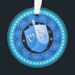 Hanukkah Ornament<br><div class="desc">These are also great for gifts or to use as the finishing touch of class on your gift wrapping. Thanks so much for being here. Please bookmark me and come to Zazzle via my link: https://www.zazzle.com/store/sharonrhea ... . or https://www.zazzle.com/store/ornaments_only ... Thank you, and I hope your holy days are the...</div>