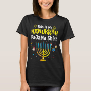 Hanukkah Pajama Dreidel Toy Boy Girls Jewish Chri T-Shirt