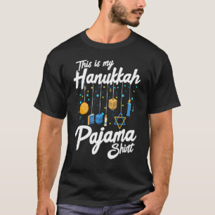 Hanukkah Pajama Dreidel Toy Boys Girls Jewish Chri T-Shirt