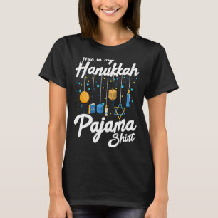Hanukkah Pajama Dreidel Toy Boys Girls Jewish Chri T-Shirt