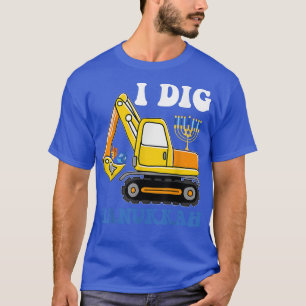 Hanukkah Pajamas Kids I Dig Hanukkah Ecavator Todd T-Shirt