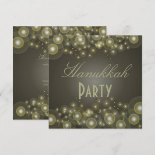 Hanukkah Party invitations, champagne bubbles Invitation