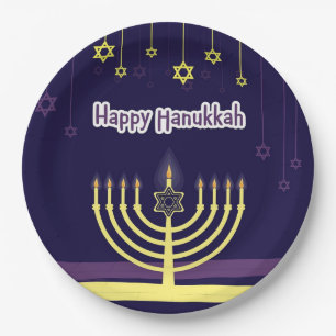 Hanukkah Party Supplies Paper Plates