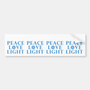 Hanukkah - Peace Love Light Bumper Sticker
