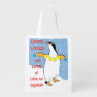 Hanukkah Penguin Grocery Bag