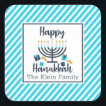 Hanukkah Personalised Sticker<br><div class="desc">Happy Hanukkah Personalised Gift Sticker</div>