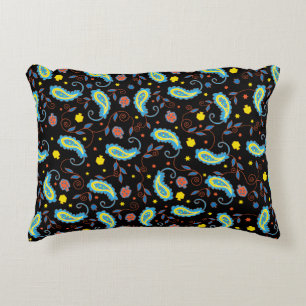 Hanukkah Pillow "Colourful Paisley Dreidels"