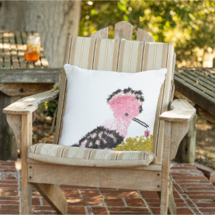 Hanukkah pink dreidel gelt and hoopoe cushion