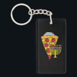 Hanukkah Pizza Funny Food Chanukah Jewish Key Ring<br><div class="desc">Hanukkah Pizza Funny Food Chanukah Jewish</div>