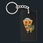 Hanukkah Pizza Funny Food Chanukah Jewish Key Ring<br><div class="desc">Hanukkah Pizza Funny Food Chanukah Jewish</div>