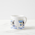 Hanukkah Pug with Menorah and Dreidels Espresso Cup<br><div class="desc">Darling Hanukkah pug gifts and tees for kids and adults.</div>