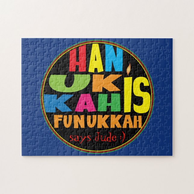 Hanukkah Puzzle for Kids Personalised (Horizontal)