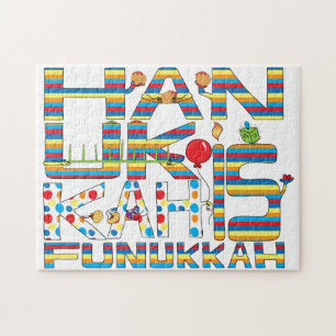 Hanukkah Puzzle for Kids/Wh "Hanukkah is Funukkah"