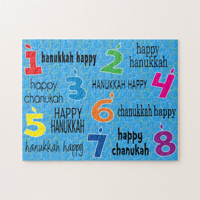 Hanukkah Puzzle "Hanukkah Happy" (Horizontal)