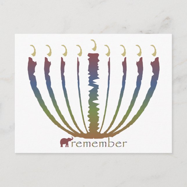 Hanukkah - remember holiday postcard (Front)