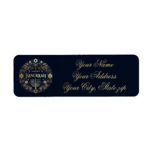 Hanukkah Return Address Label