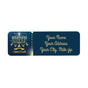 Hanukkah Return Address Label